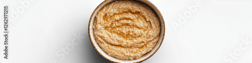 Baba Ghanoush on White Background