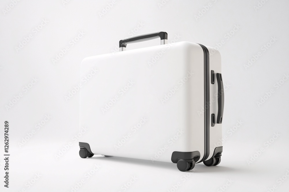 Empty White Suitcase Ready for Customization Empty White Suitcase Ready for Customization