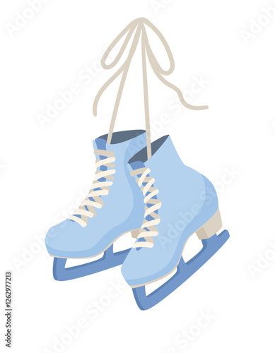 ice skates. figure skating and ice skating concept