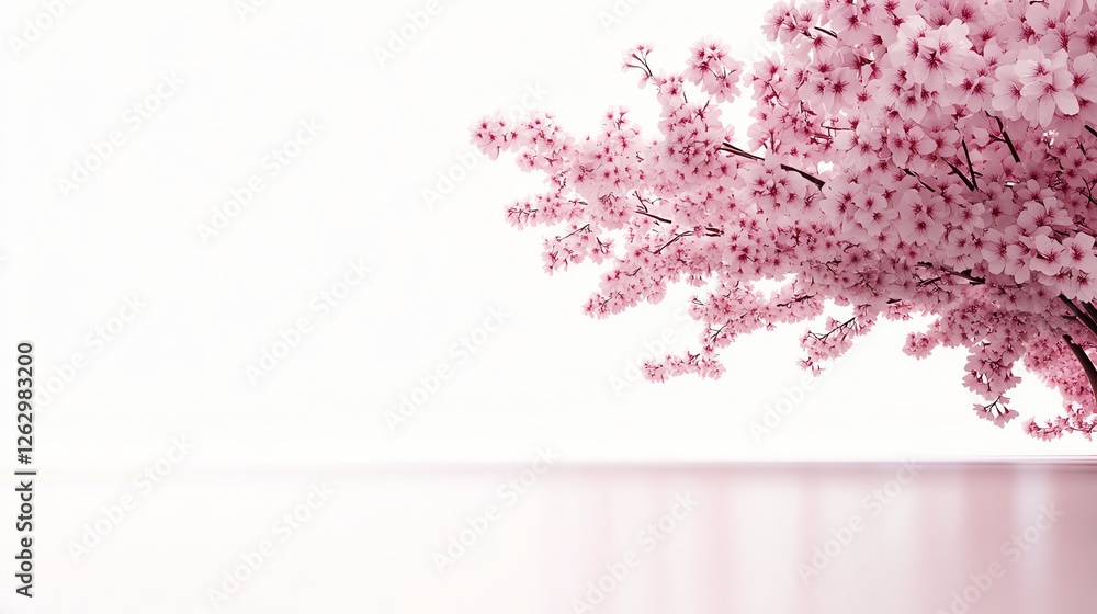 a magical sakura tunnel, cherry blossoms arching over a peaceful pathway, ultradetailed, isolated on white background a magical sakura tunnel, cherry blossoms arching over a peaceful pathway, ultradetailed, isolated on white background