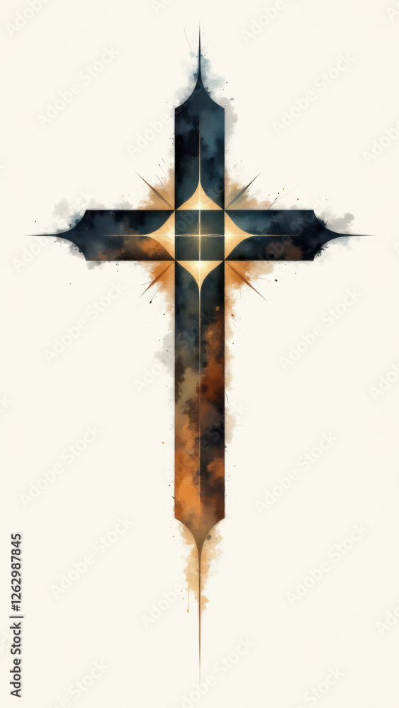 A digital illustration of a Christian cross with an artistic, textured background that suggests ancient or worn-out appearance. A digital illustration of a Christian cross with an artistic, textured background that suggests ancient or worn-out appearance.
