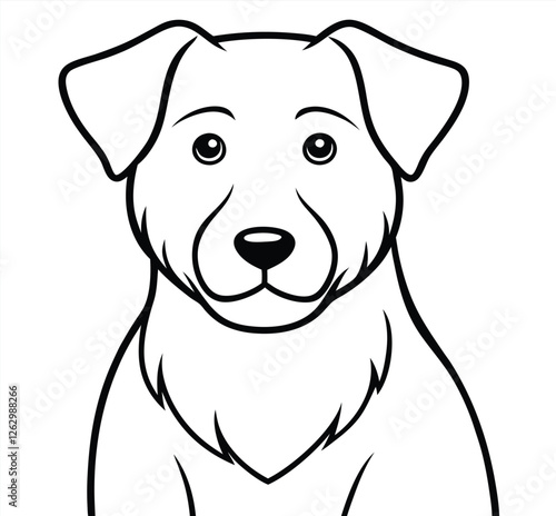 The swift fabled dog head icon on black and white background vector image logo art silhouette tattoo design illustration