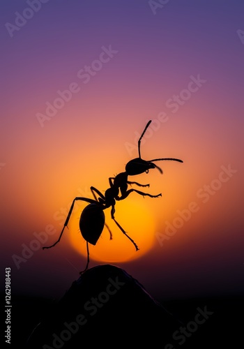 Wallpaper Mural Elegant Ant Silhouette on White Background - Minimalist Insect Art, Nature Illustration, Perfect for Design Projects Torontodigital.ca