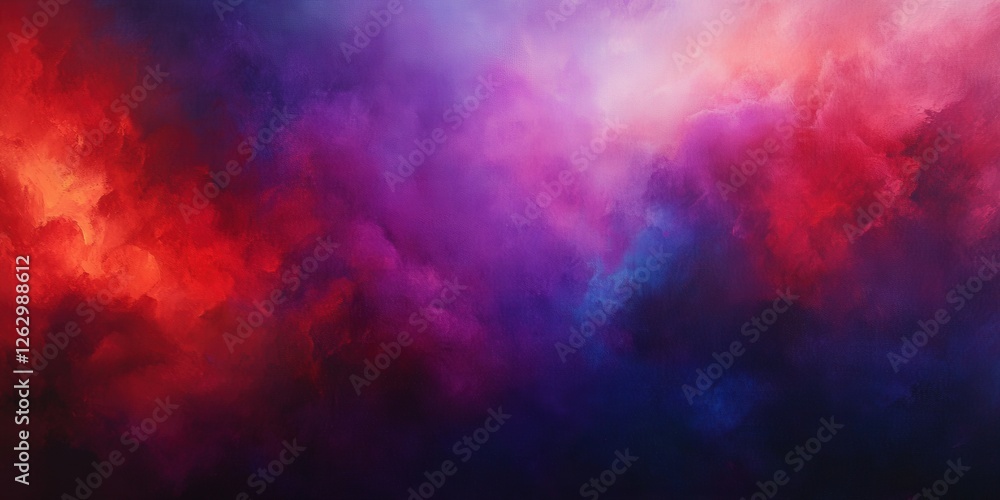 Fototapeta premium A vivid, abstract canvas where red, purple, and blue hues dance dynamically, creating depth and dimension through seamless color blends