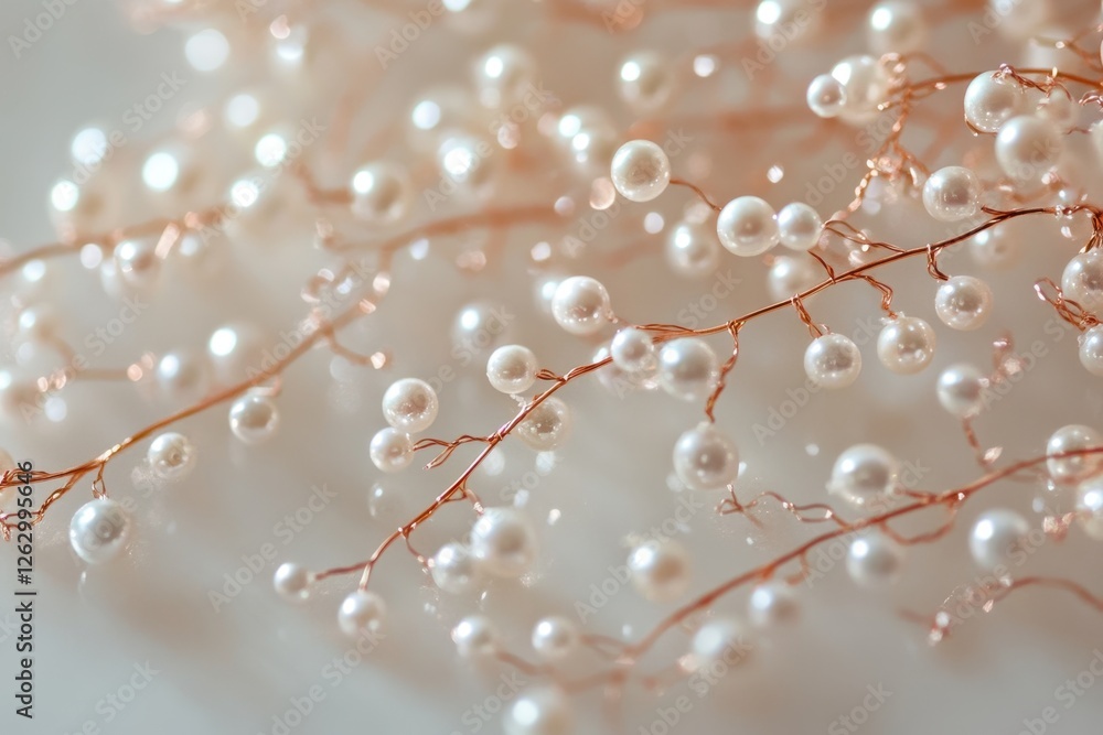 Delicate Pearl Sprigs A Macro View of Elegant Bridal Hair Accessories. Delicate Pearl Sprigs A Macro View of Elegant Bridal Hair Accessories.