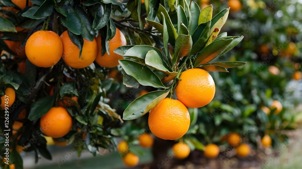 Orange tree with ripe fruit. Orange tree with ripe fruit.