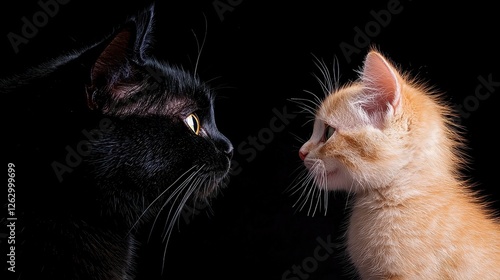 Grumpy Black Cat's Journey to Friendship, a tale of a cantankerous feline discovering the warmth of companionship in a cozy living room filled with sunlight and vibrant plants
