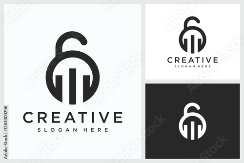 Financial Padlock Design Inspiration. Financial Padlock Symbol Logo Vector Template Design, Financial Padlock Design Logo Vector Illustration