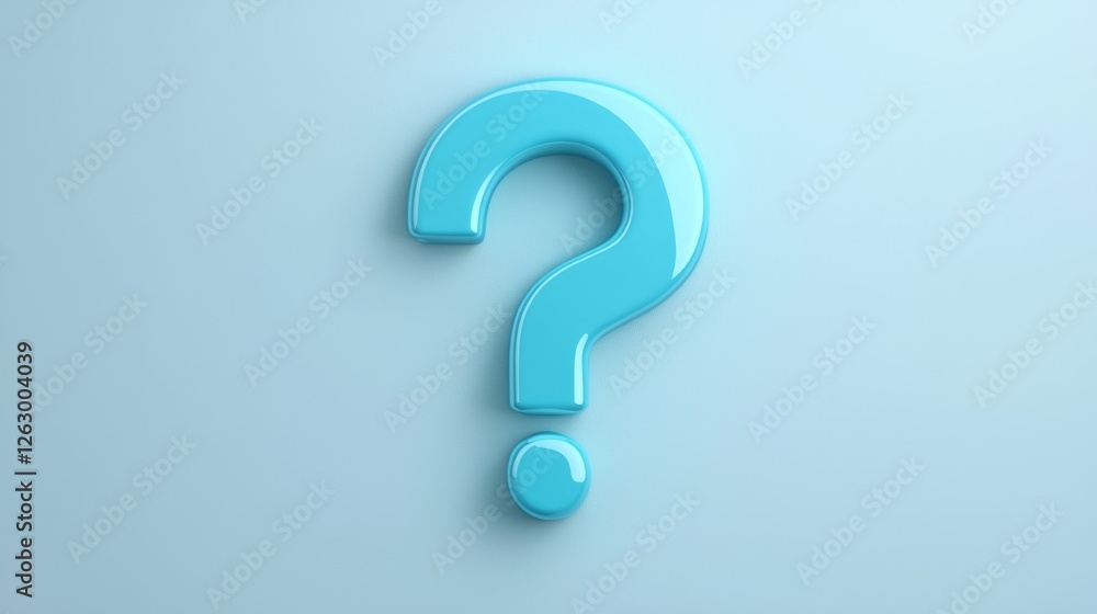 A simple, light blue question mark on a soft background, symbolizing curiosity and inquiry. A simple, light blue question mark on a soft background, symbolizing curiosity and inquiry.