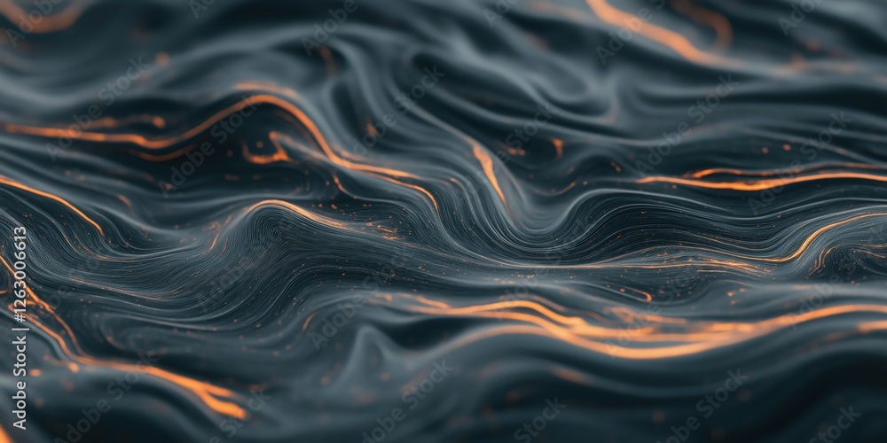 Obraz premium Abstract Swirling Dark Gray Orange Texture Background