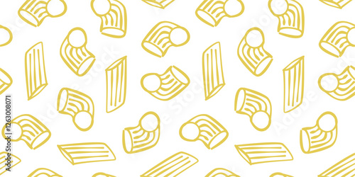 Macaroni Pasta Pattern background. Seamless Pattern Macaroni background. pasta pattern background.