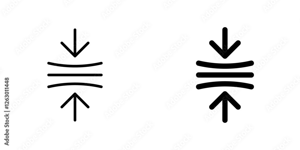 Compress vectors icons set in filled and strokes on white background Compress vectors icons set in filled and strokes on white background
