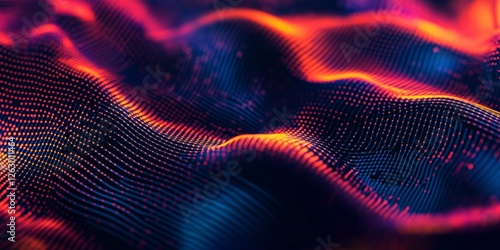 Futuristic pixel distortion creates scattered glowing patterns and high contrast in an abstract background for modern visual projects and digital art