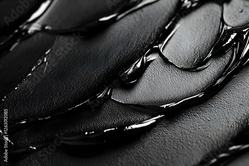 Abstract Black Paint Texture Swirls
