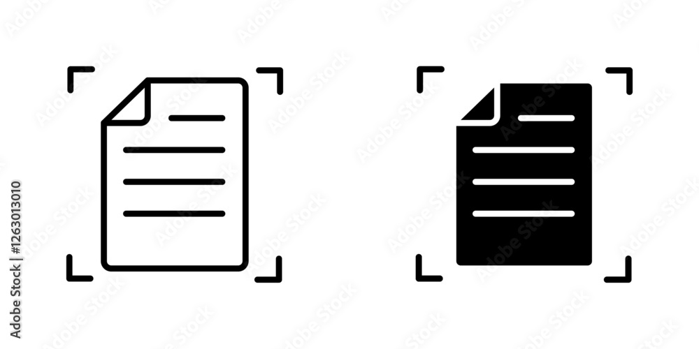 Form vectors icons set in filled and strokes on white background Form vectors icons set in filled and strokes on white background