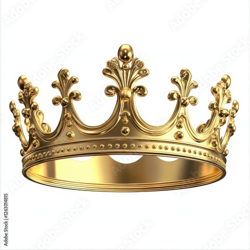Isolated on a white background, this crown epitomizes elegance and grandeur.