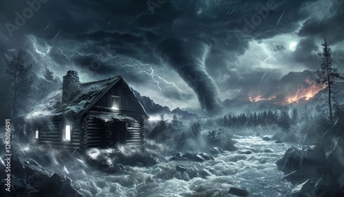 An old house at the epicenter of all natural disasters.