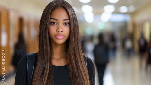 Serious teenage girl with focused expression Free Download Serious teenage girl with focused expression - GFXLoad