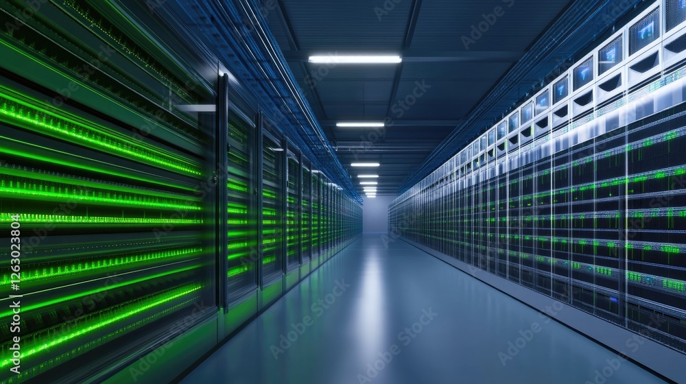 Fototapeta premium High-Tech Data Infrastructure for Cloud