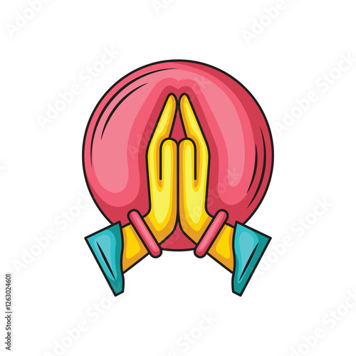 Namaste icon illustration design. Vector design