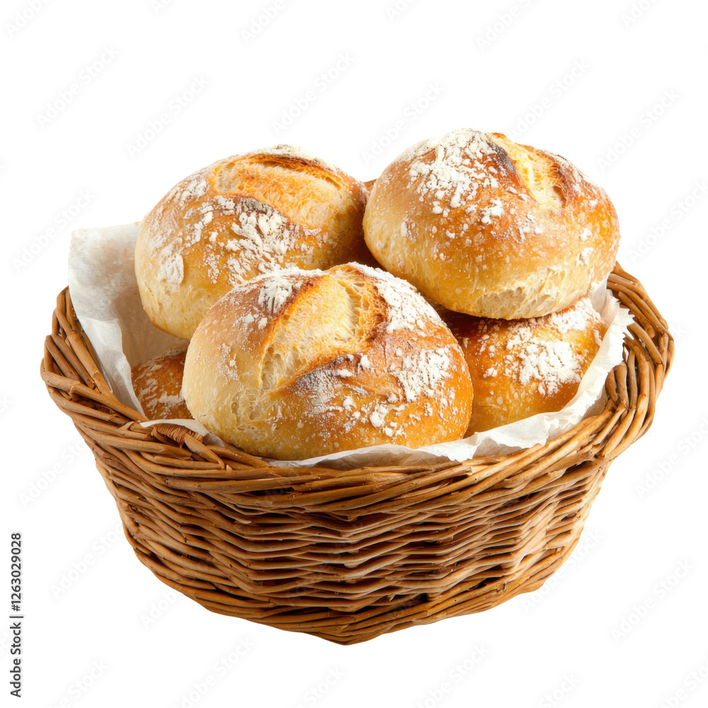 Freshly Baked Artisan Rolls in a Rustic Basket with Soft Lighting and Organic Textures Freshly Baked Artisan Rolls in a Rustic Basket with Soft Lighting and Organic Textures