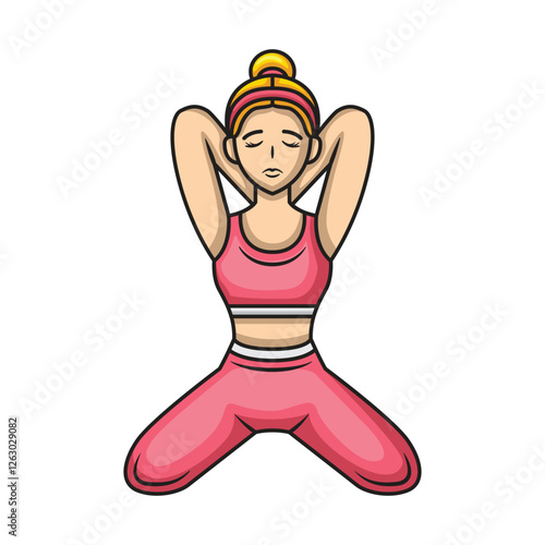 Yoga pose uttana mandukasana icon design. Vector design