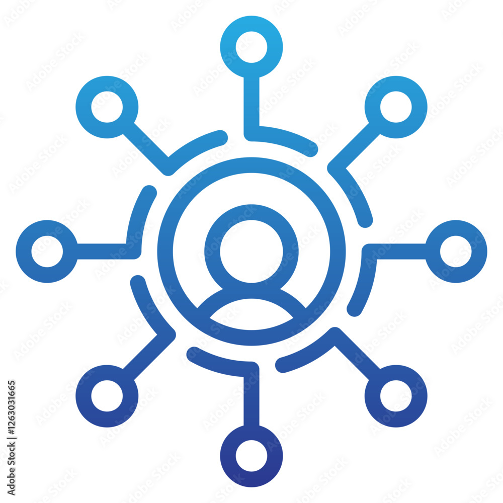 Social Network Gradient Icon Social Network Gradient Icon