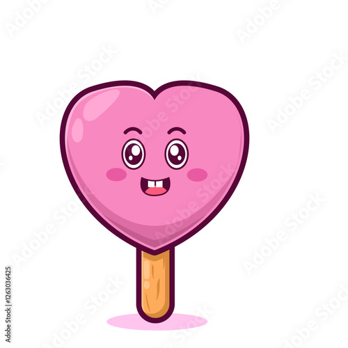 cute ice cream flat vector illsutration