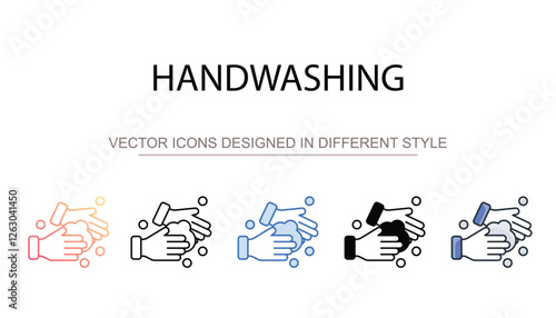 Handwashing icon design with white background stock illustration
