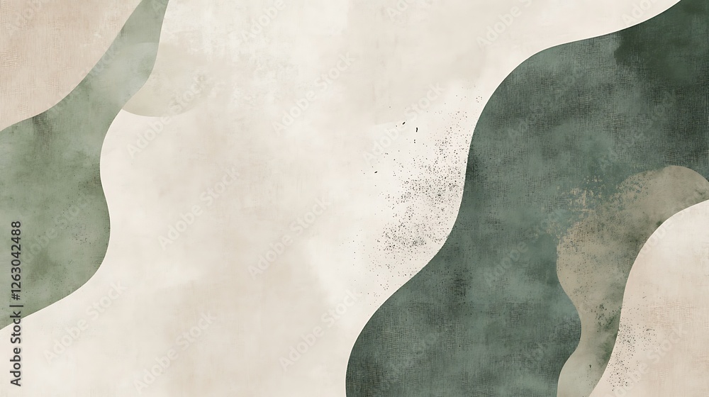Abstract Beige and Green Wave Art Design Abstract Beige and Green Wave Art Design