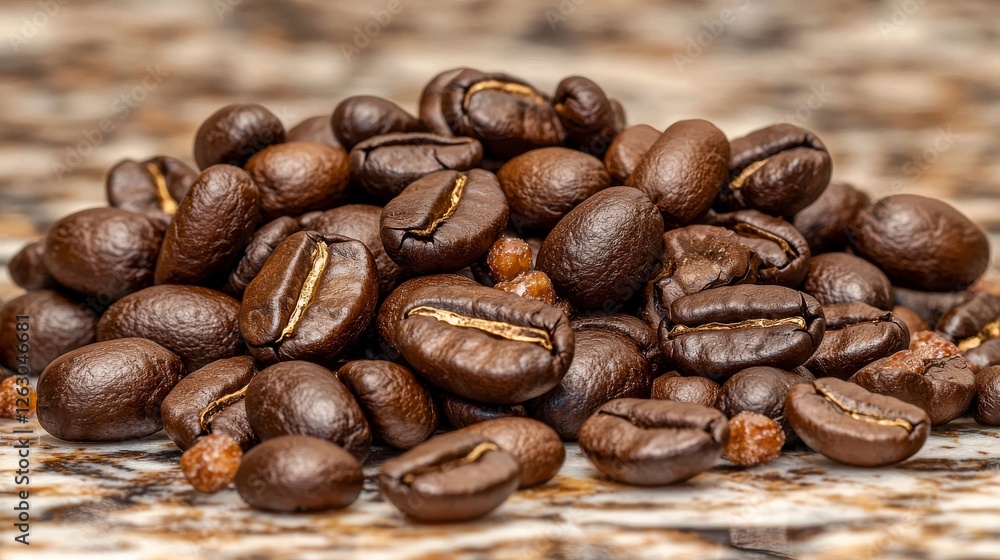 Aromatic Roasted Coffee Beans Kitchen Food Photography Cozy Environment Close-Up Rich Flavors Aromatic Roasted Coffee Beans Kitchen Food Photography Cozy Environment Close-Up Rich Flavors