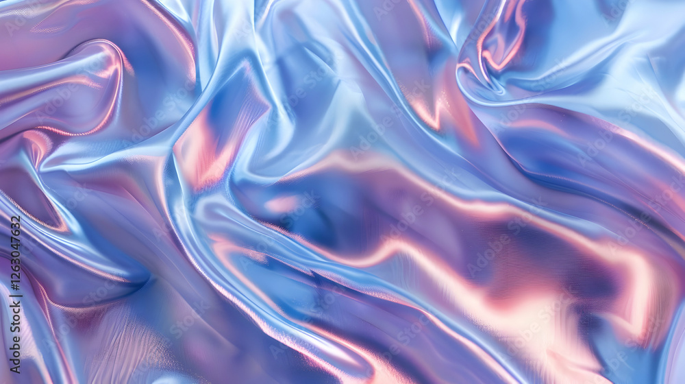 Obraz premium Abstract silky fabric in soft pastel colors flowing gracefully, creating a serene atmosphere