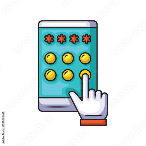 Pin code icon design. Pin code vector