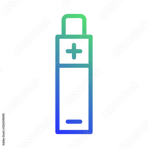 Gradient Battery Icon, Power and Energy Symbol