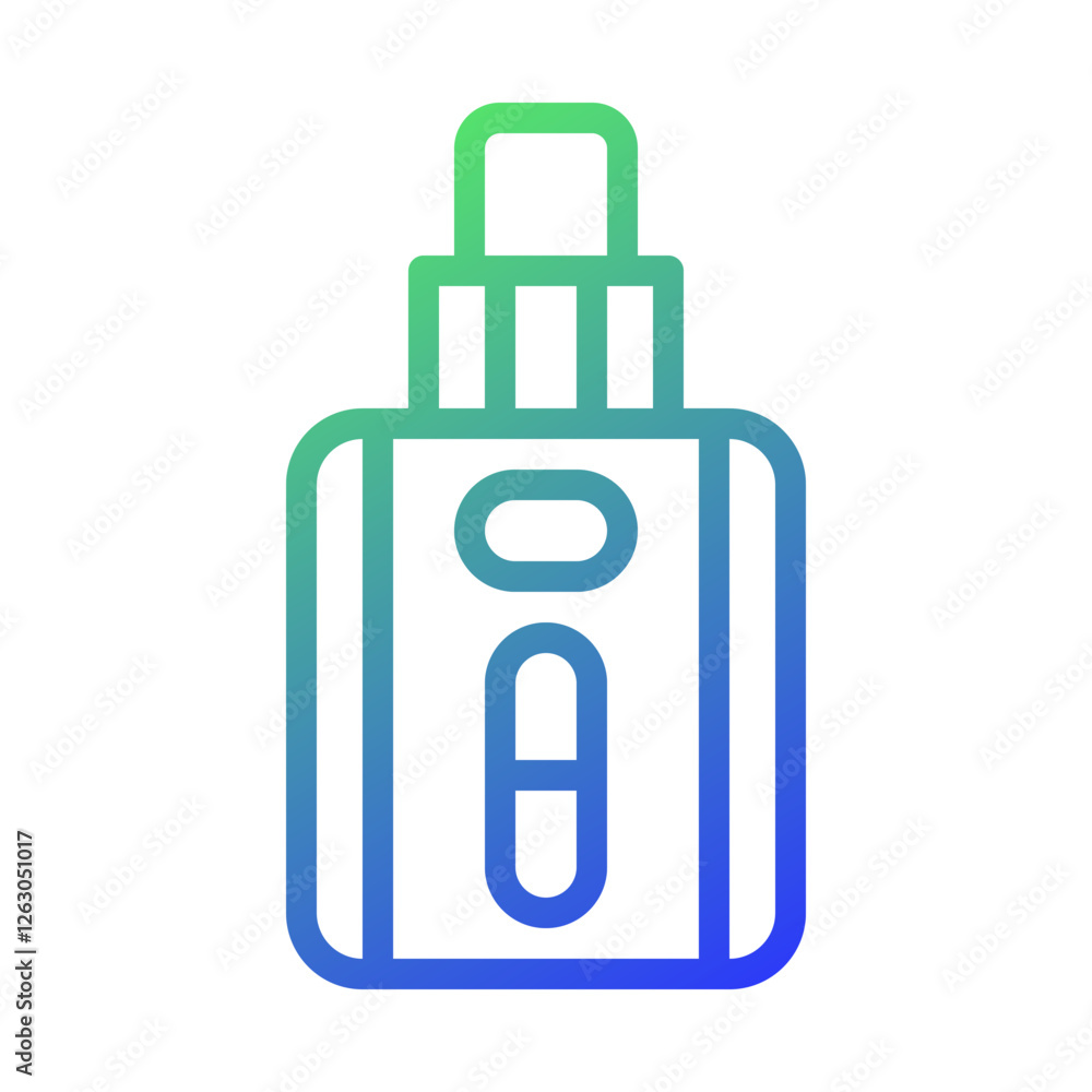 Modern E-Cigarette Device Gradient Icon Design Modern E-Cigarette Device Gradient Icon Design