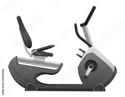 exercise bike sports equipment for exercise indoor fitness stock cartoon vector illustration isolated on white background