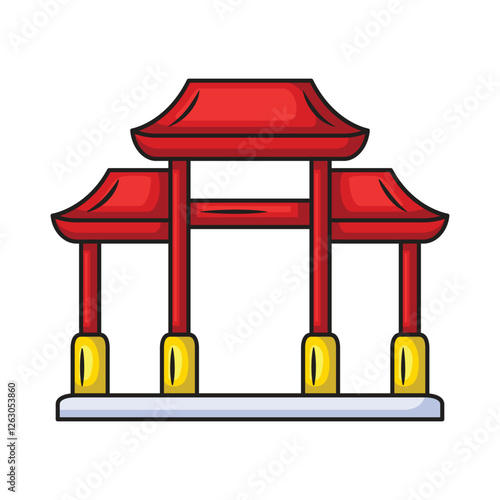 Chinese gate icon design. Chinese gate vector