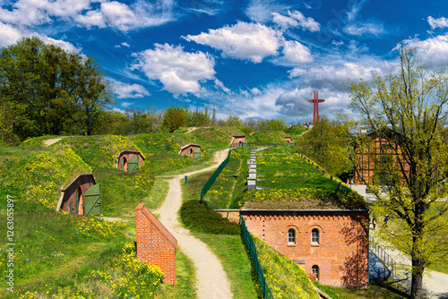 Obraz na plátne Gradowa Hill in Gdansk. Old town view