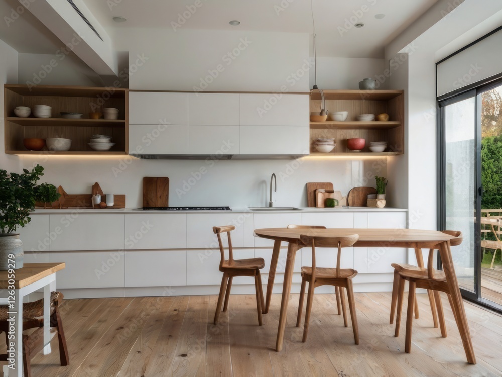 Modern Minimalist Kitchen Design With Wooden Accents Modern Minimalist Kitchen Design With Wooden Accents