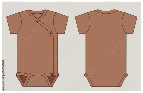 Template Baby Grow with Arms & Legs vector