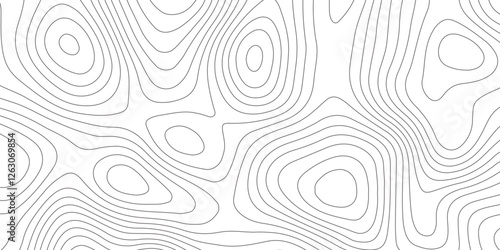 Abstract topographic map contour, white background and black wave lines pattern texture. geographic contour map grid backdrop paper texture. terrain path isolated on a background. 