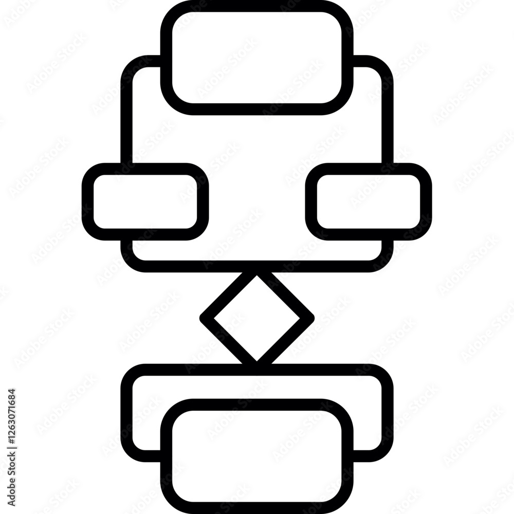 Flow Diagram Icon Flow Diagram Icon