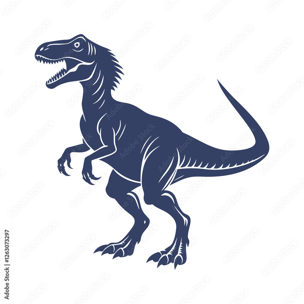 Fototapeta premium Dinosaur Silhouettes Clip art Vector Illustration