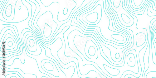 Abstract topographic map contour, white background and colorful wave lines pattern texture. geographic contour map grid backdrop paper texture. terrain path isolated on a background. 