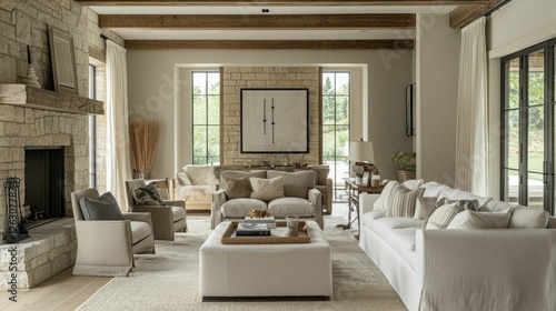 Bright and Spacious Modern Living Room with Elegant Decor