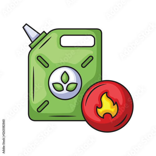 Icon illustration bio diesel. Vector design