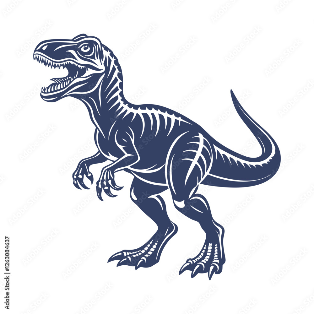 Obraz premium Dinosaur Silhouette Vector Illustration