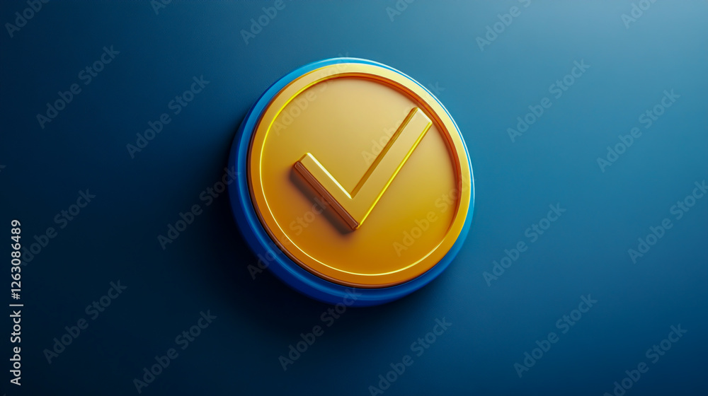 A sleek and modern check mark icon design on a minimalistic background