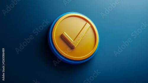 Wallpaper Mural A sleek and modern check mark icon design on a minimalistic background Torontodigital.ca