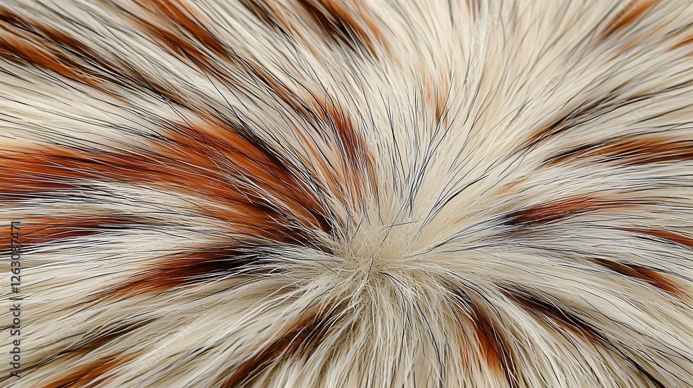 Obraz premium Detailed Close-Up of Soft Faux Fur Texture in Brown and Beige Colors
